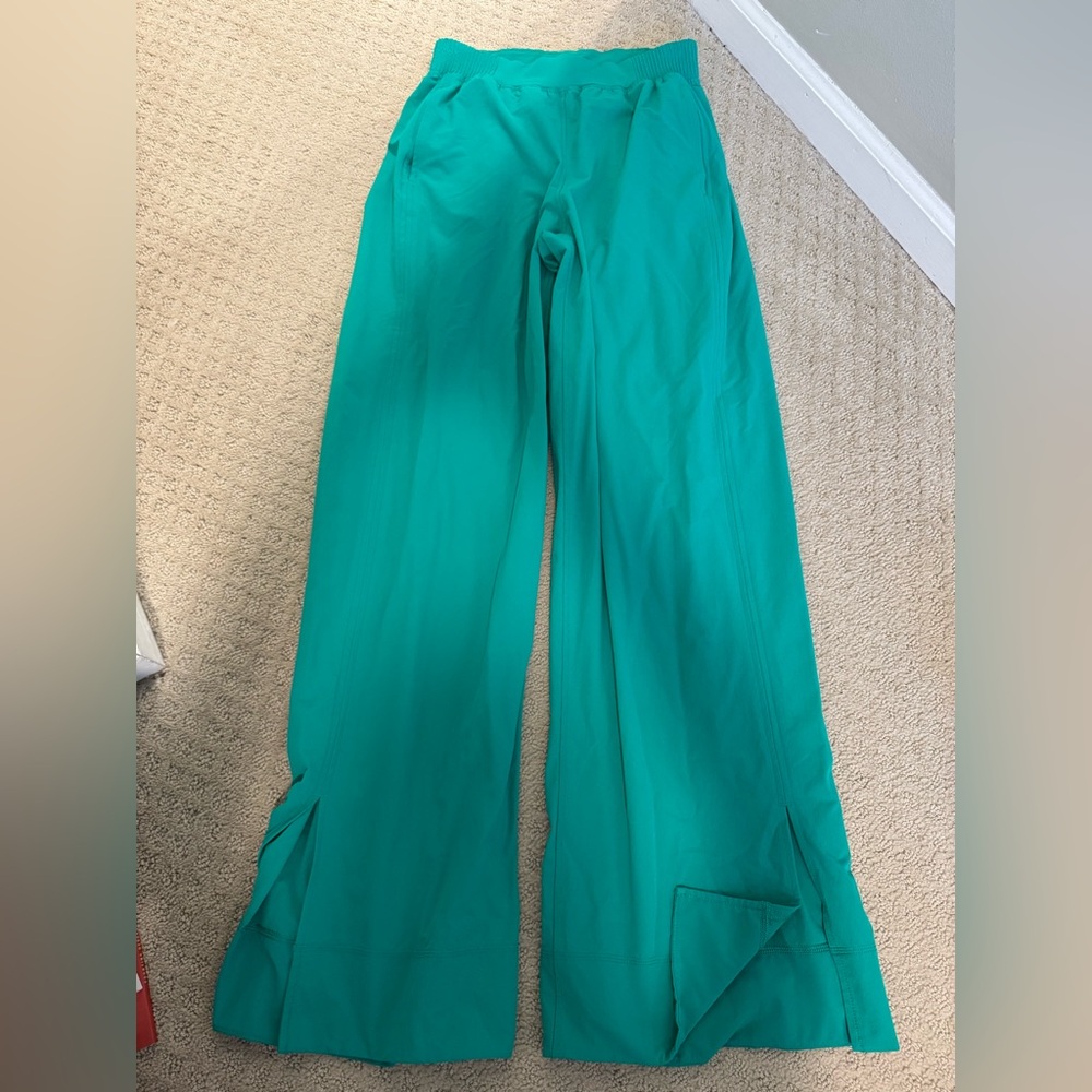 Teal Wide-Leg Pants